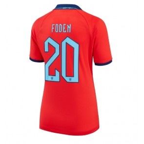 England Phil Foden #20 kläder Kvinnor VM 2022 Bortatröja Kortärmad